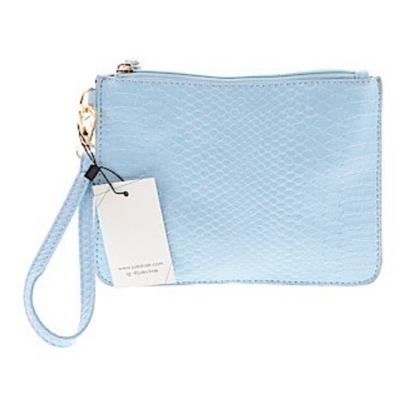 Jules Kae Handbags - Jules Kae Blue Snake Wristlet